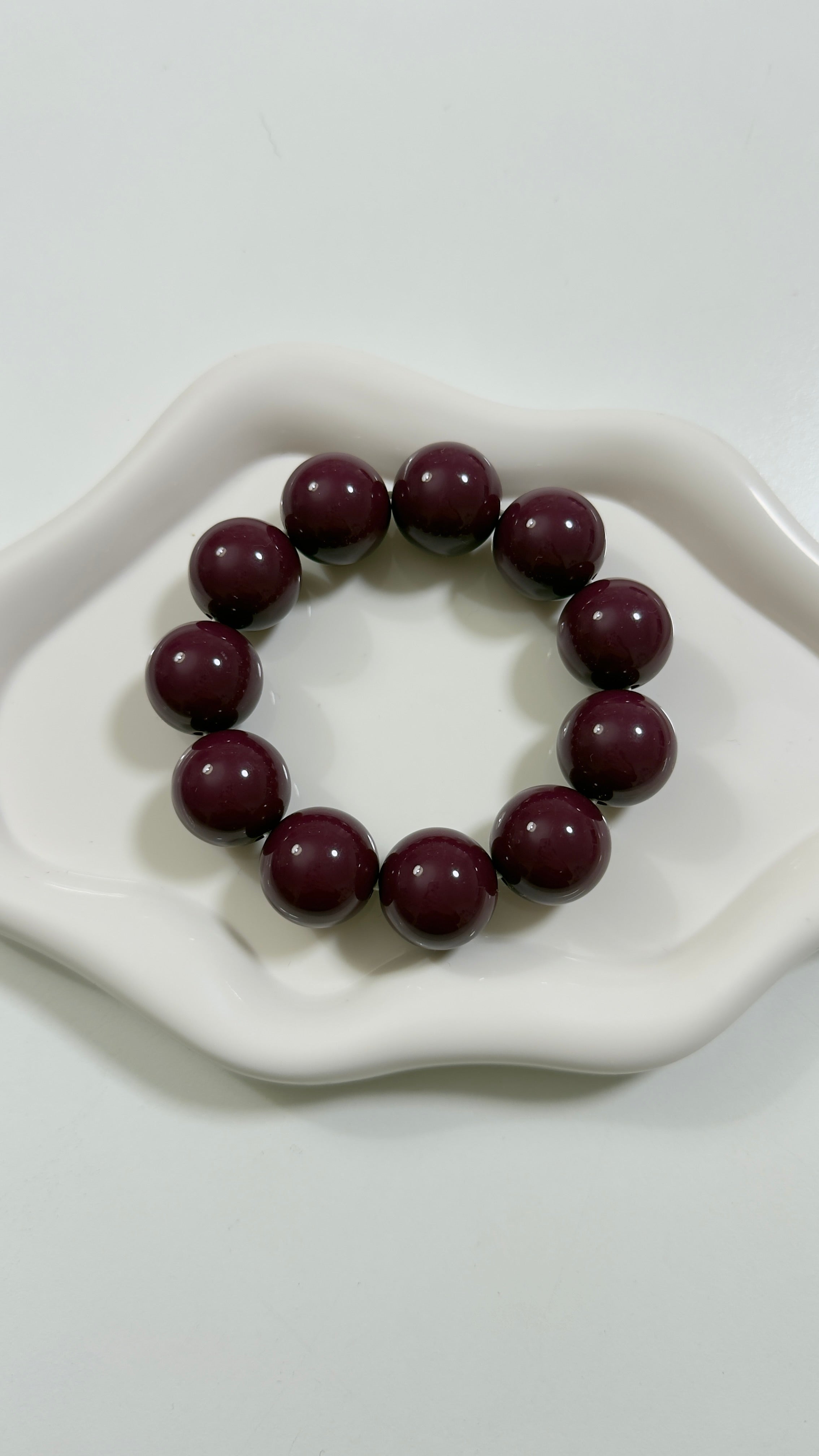 Bracciale perle bordeaux