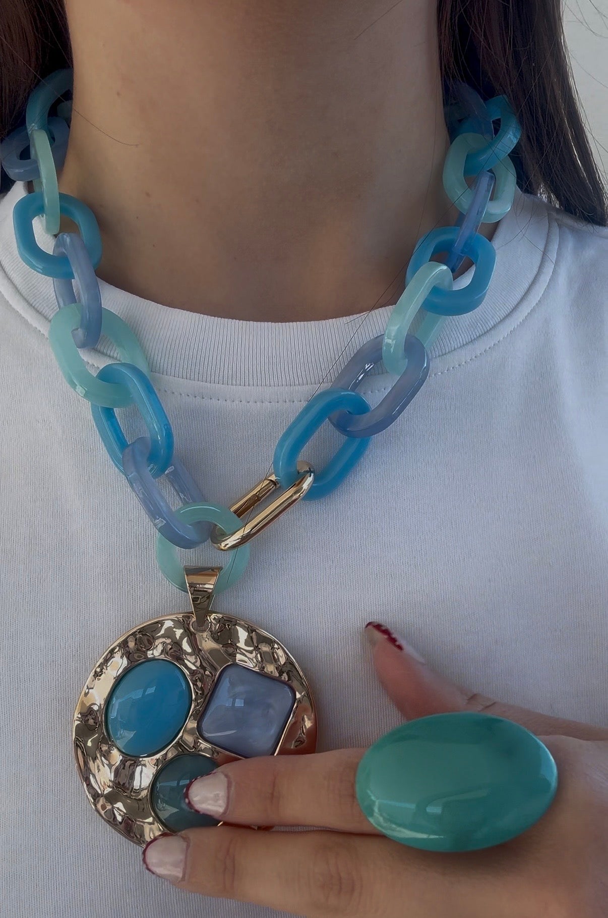 Collana Selena in azzurro