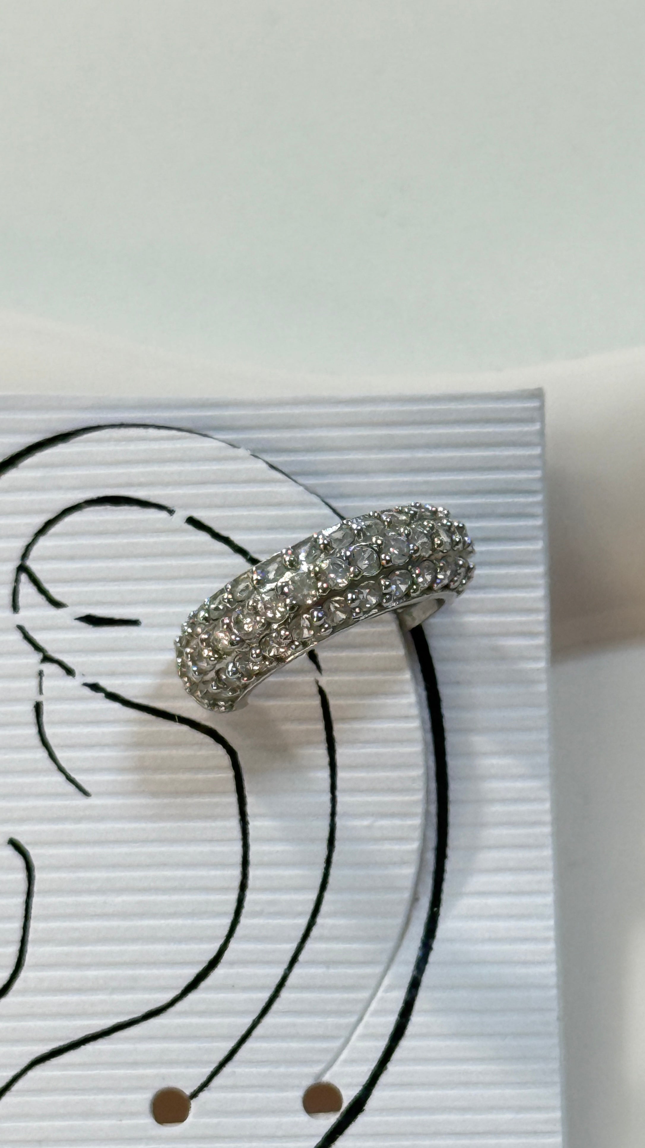 Earcuff silver brillantinato