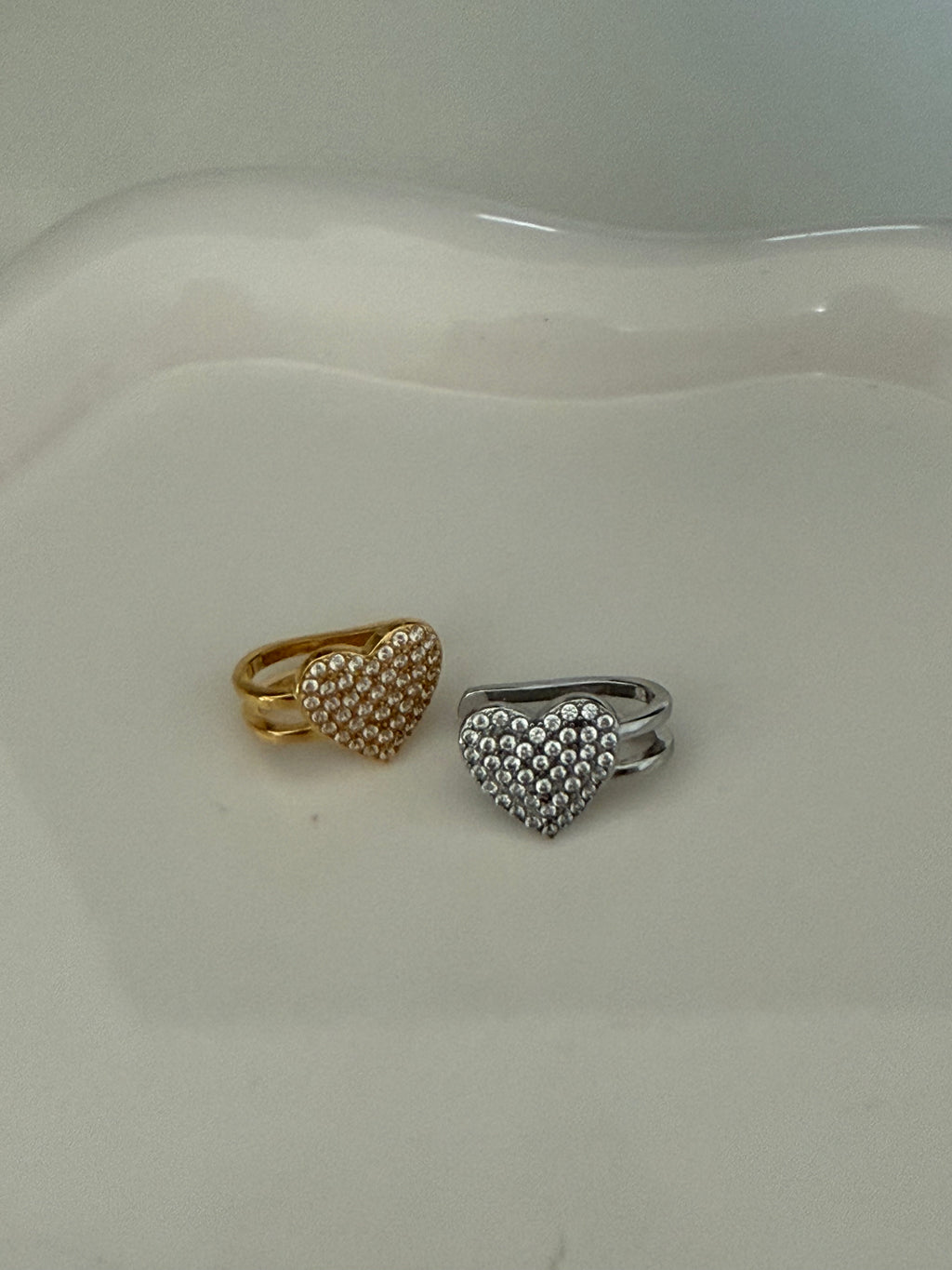 Earcuff cuore brillantinato