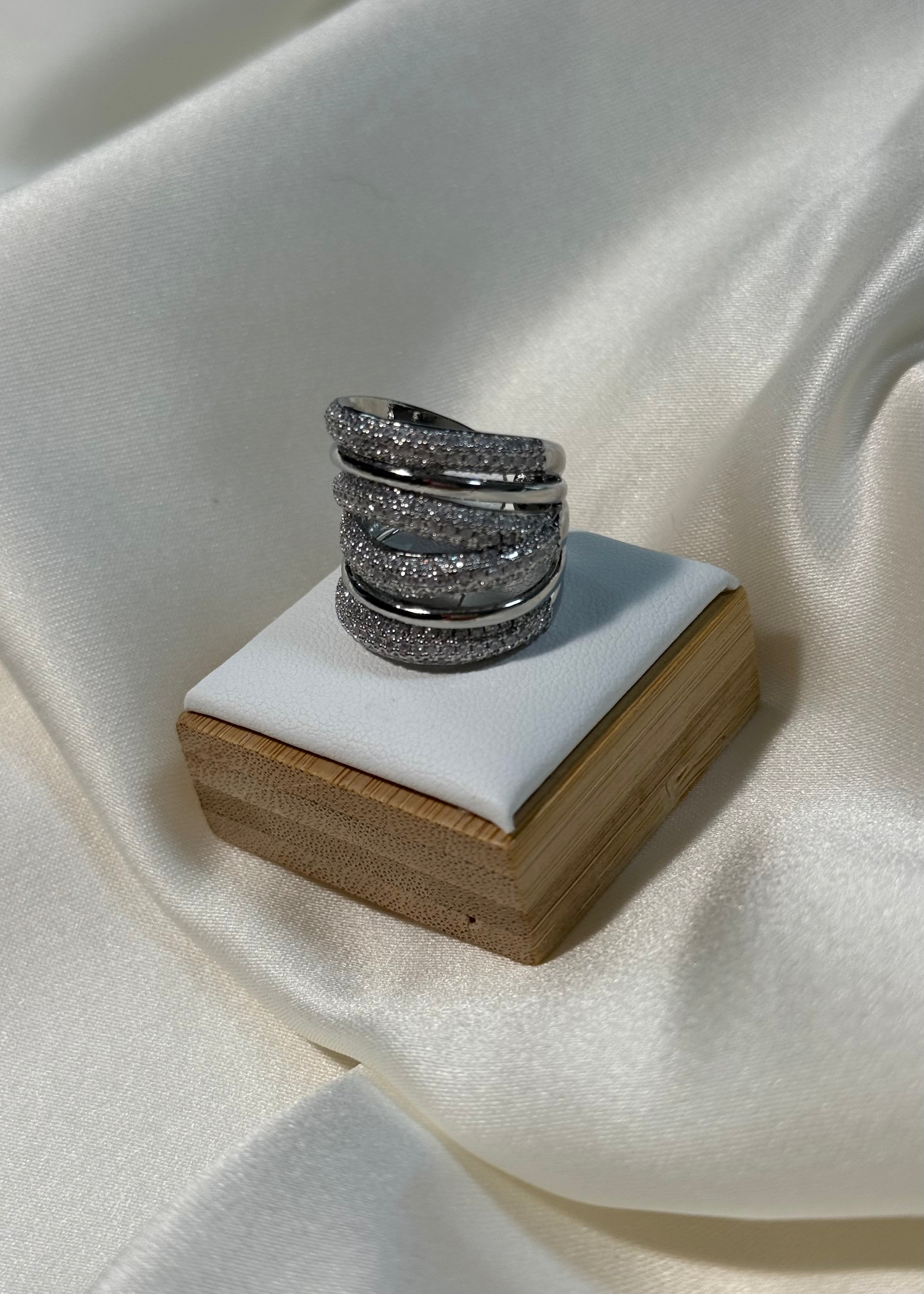 Fascia big silver e brillantini