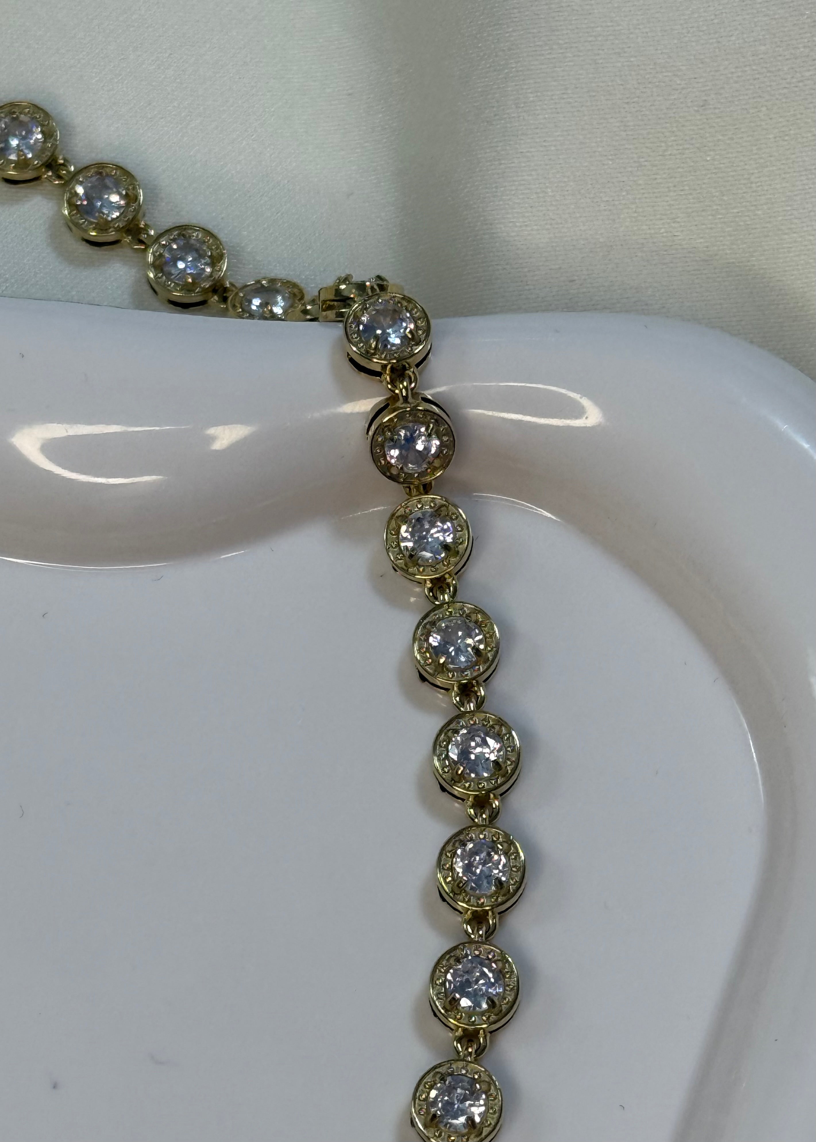 Collana con zirconcini gold (simil Swarovski )