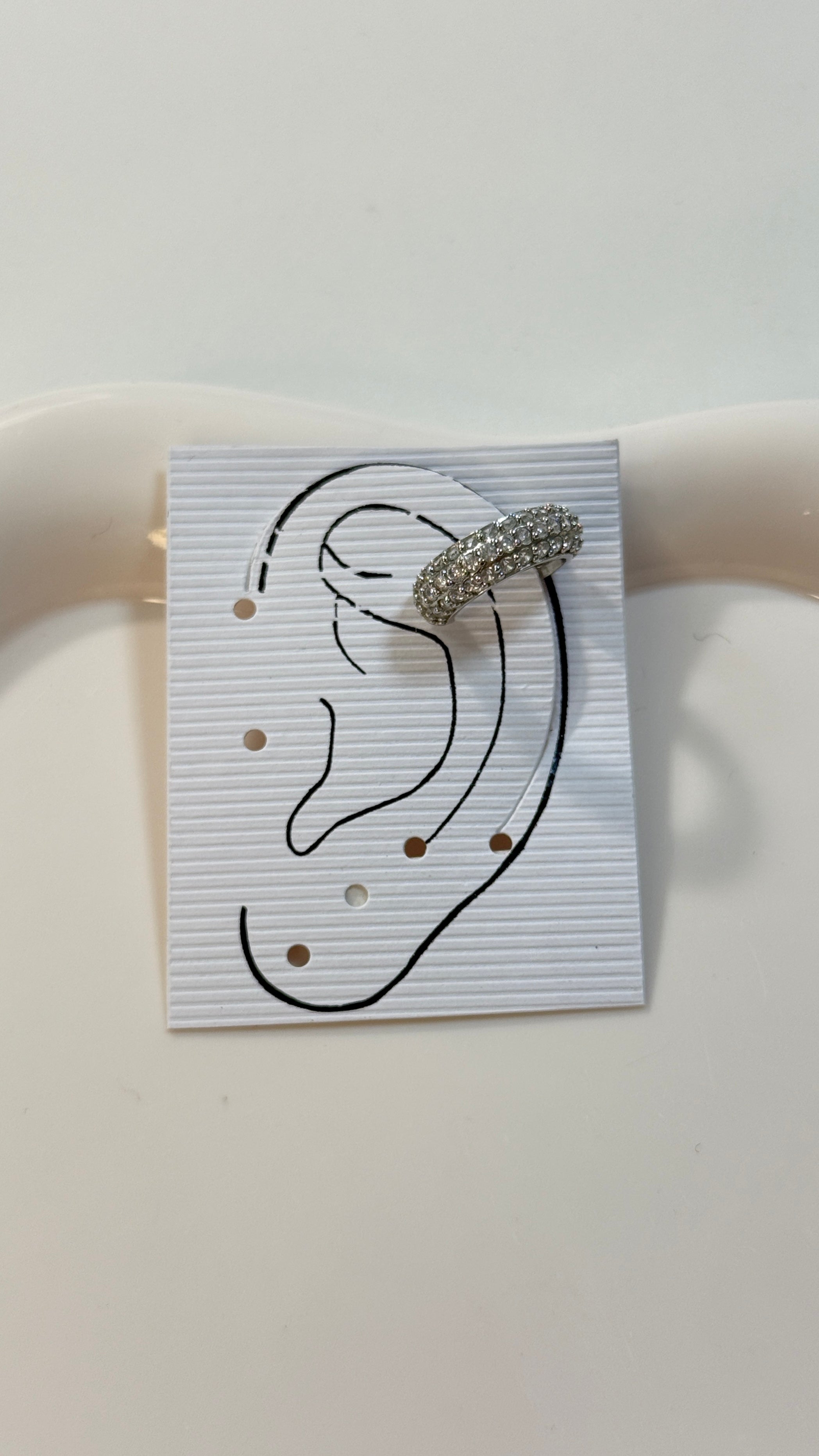 Earcuff silver brillantinato