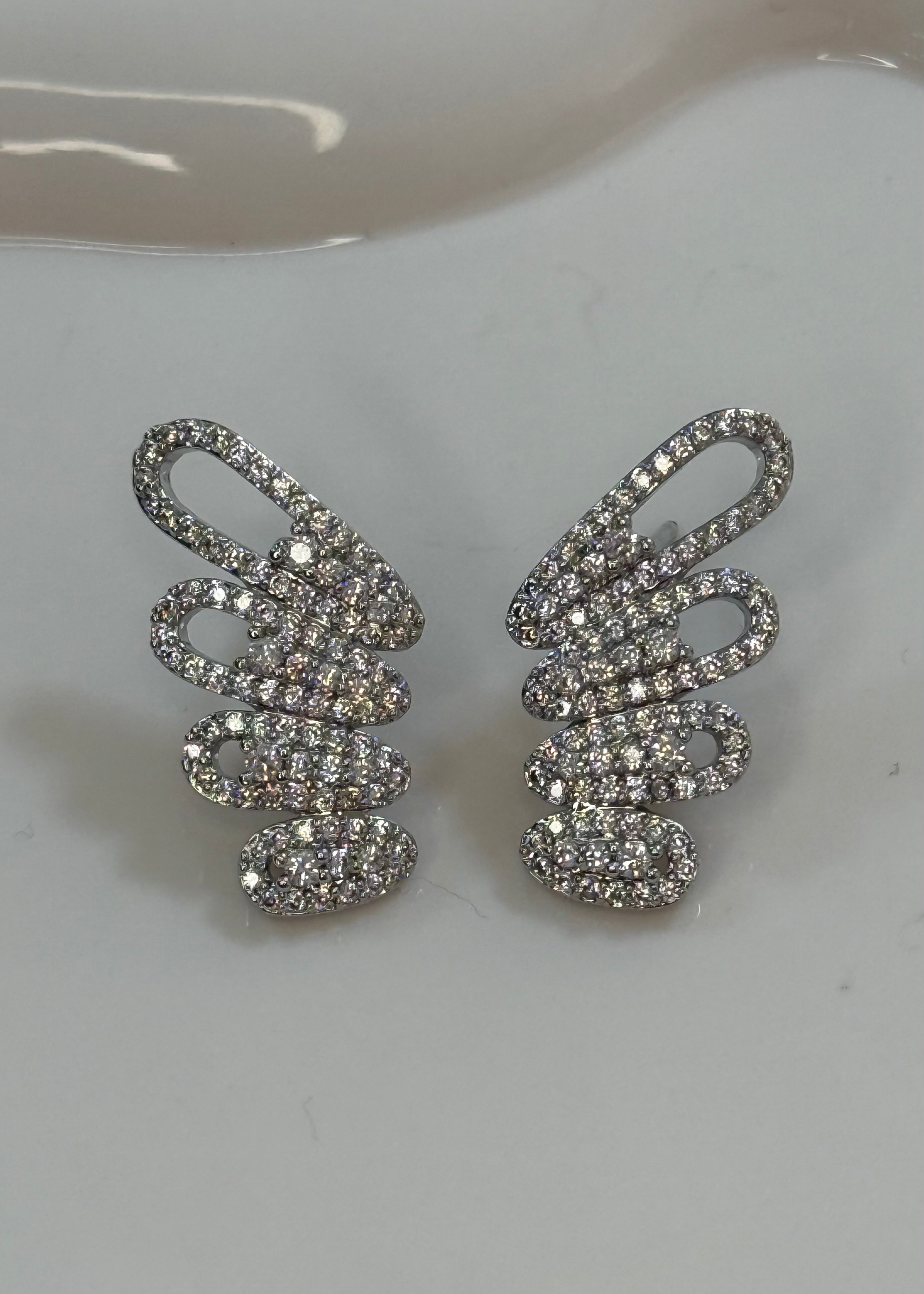 Orecchini mezz’ala farfalla silver