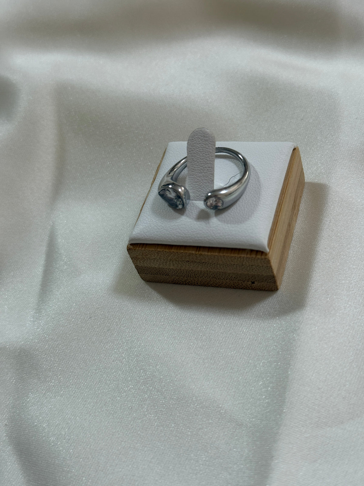 Anello sfere di luce silver
