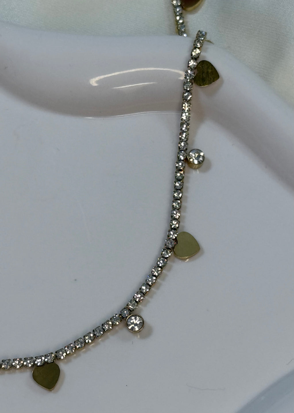 Collier zirconcini e cuoricini gold
