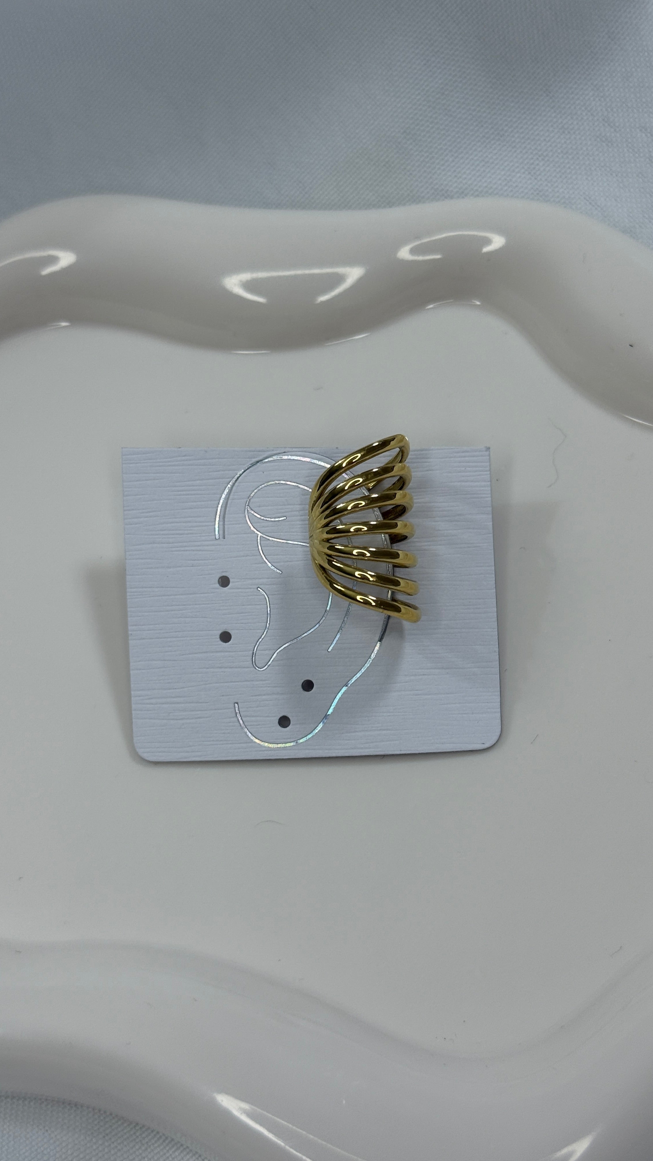 Earcuff gold multi-strati