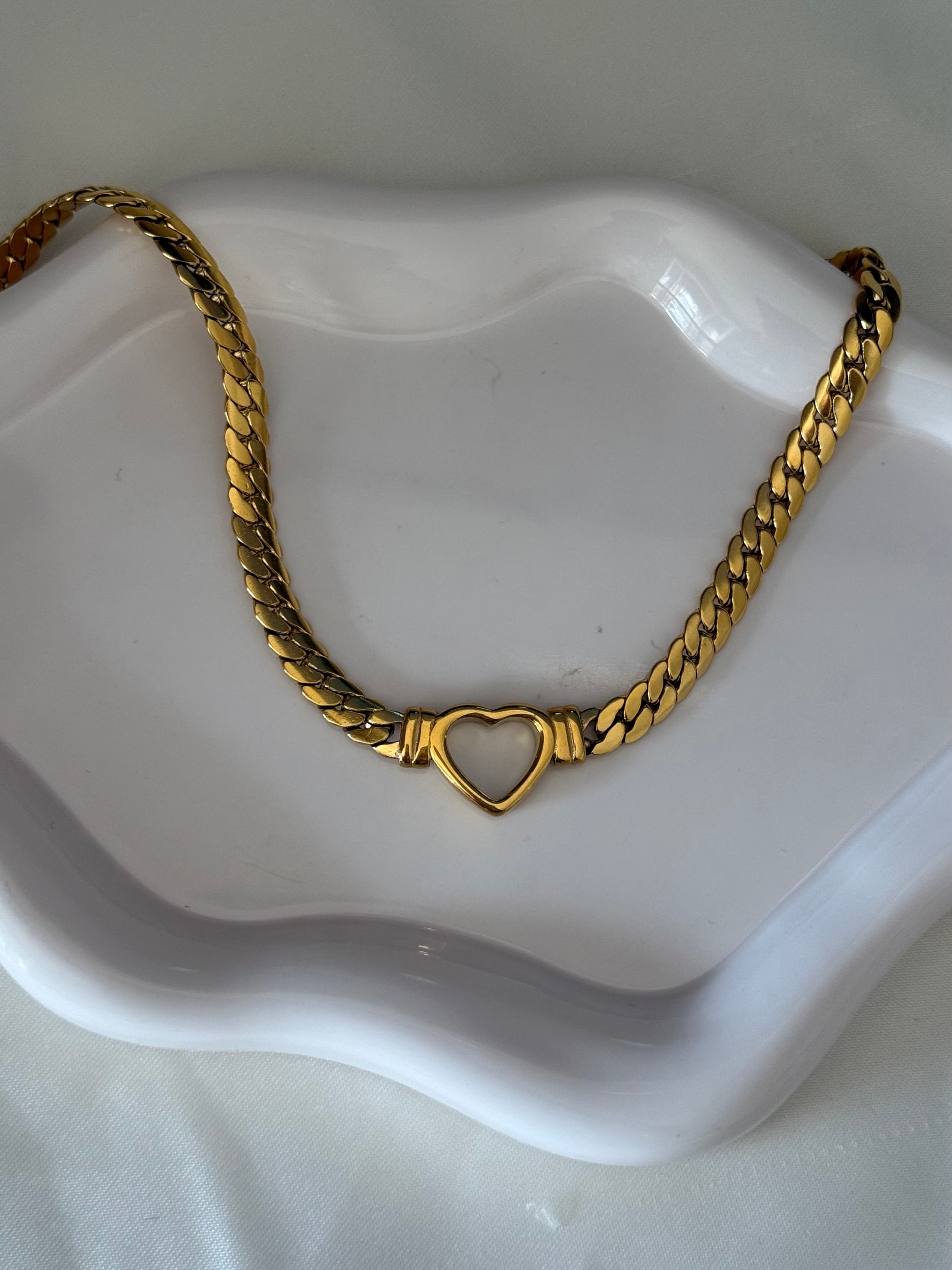 Choker cuore gold
