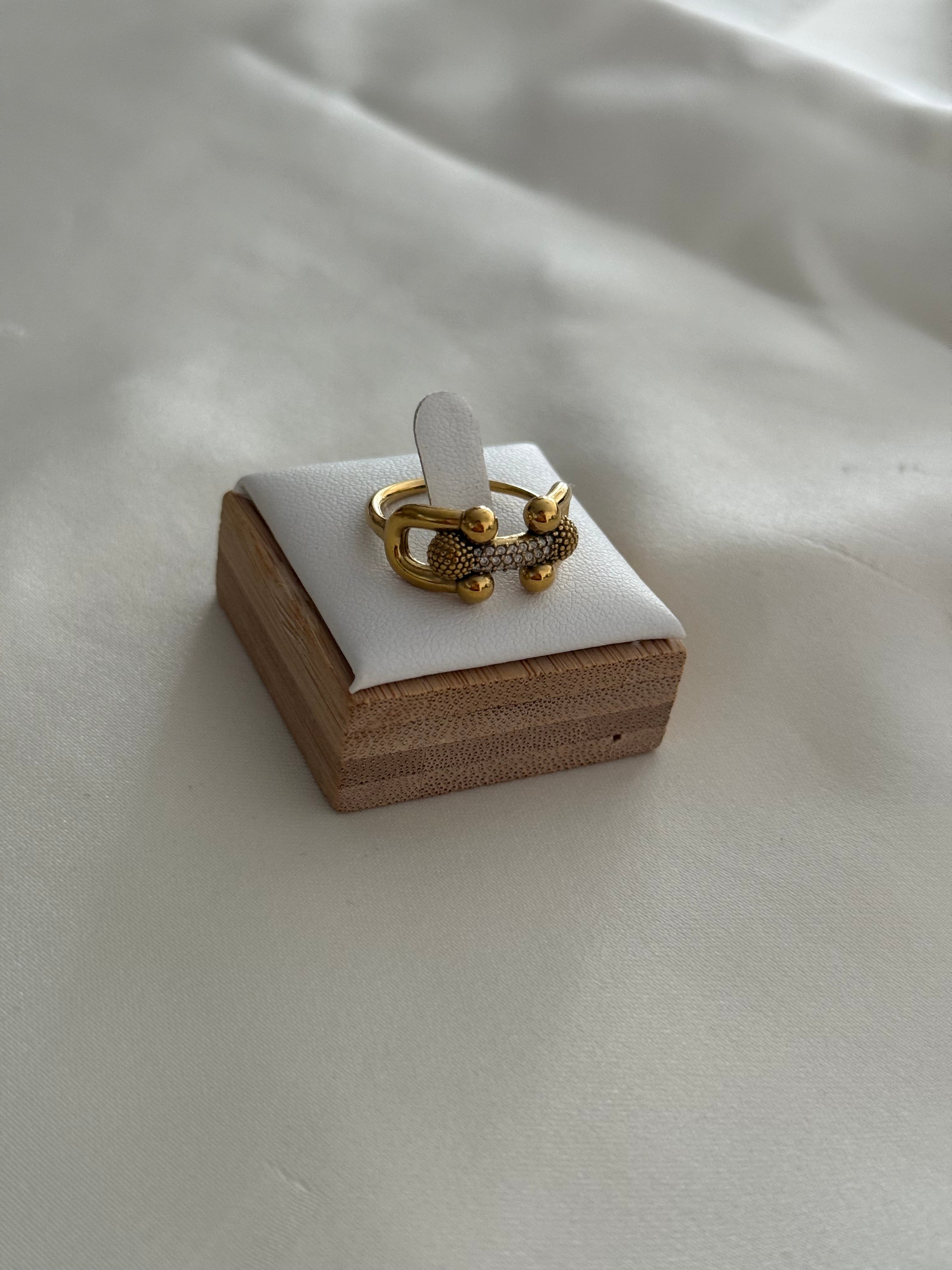Anello catena gold