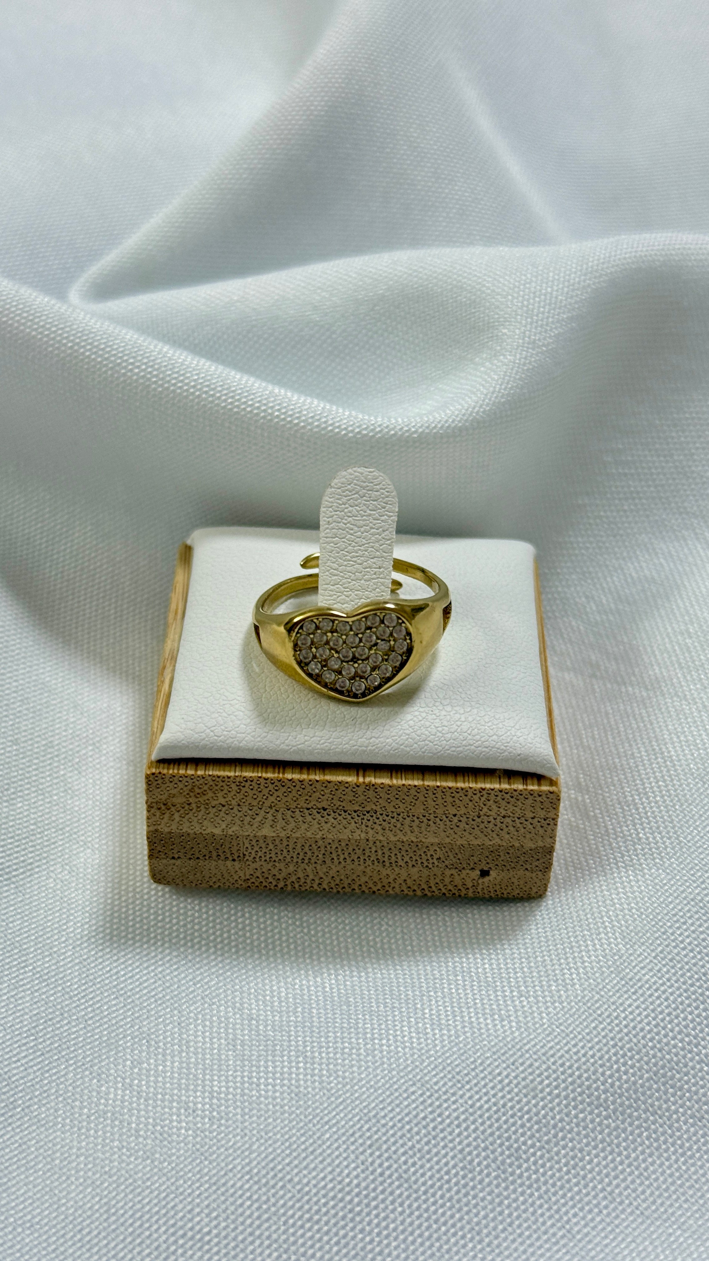 Chevalier cuore brillantinato gold