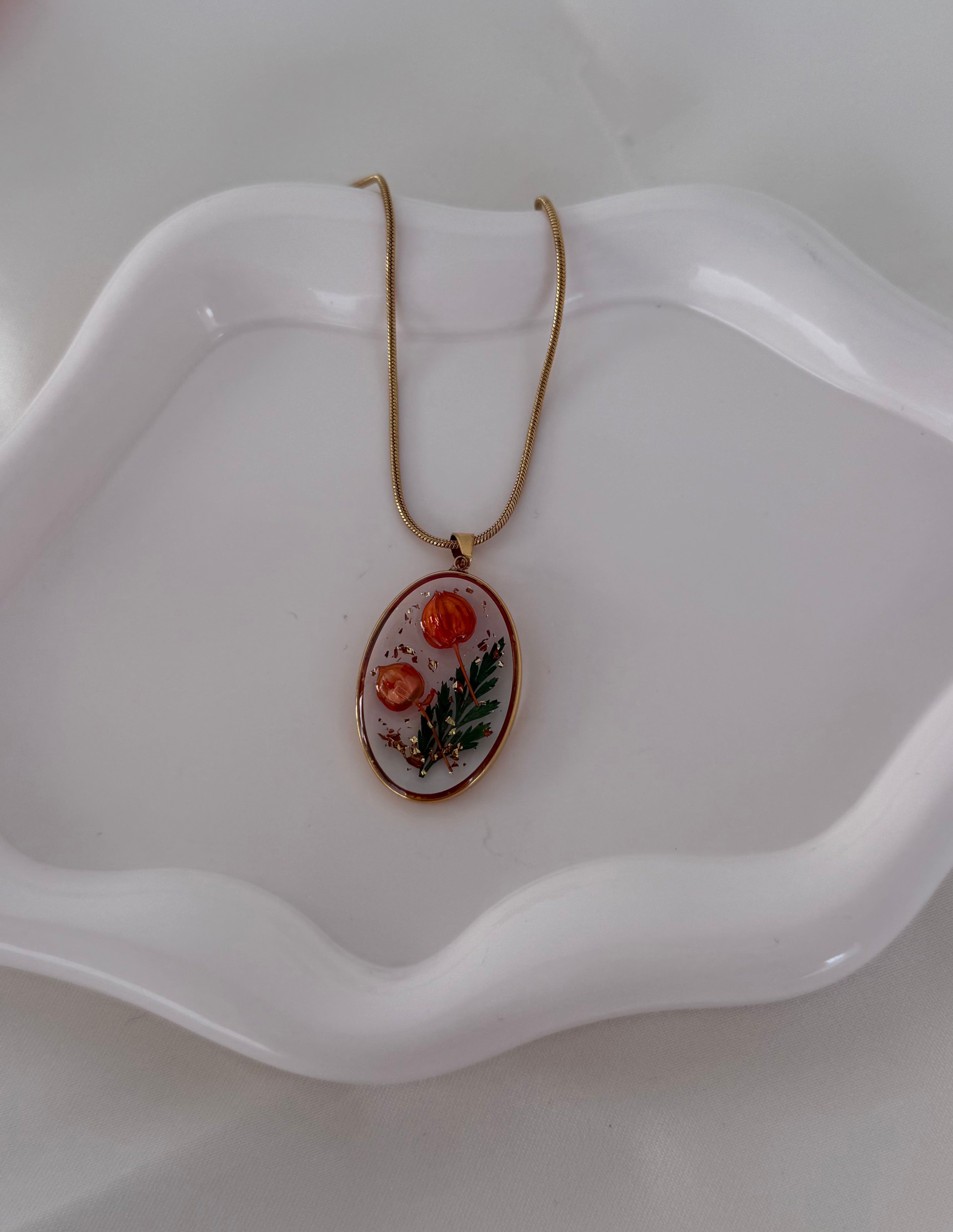 Collana “Physalis” arancio