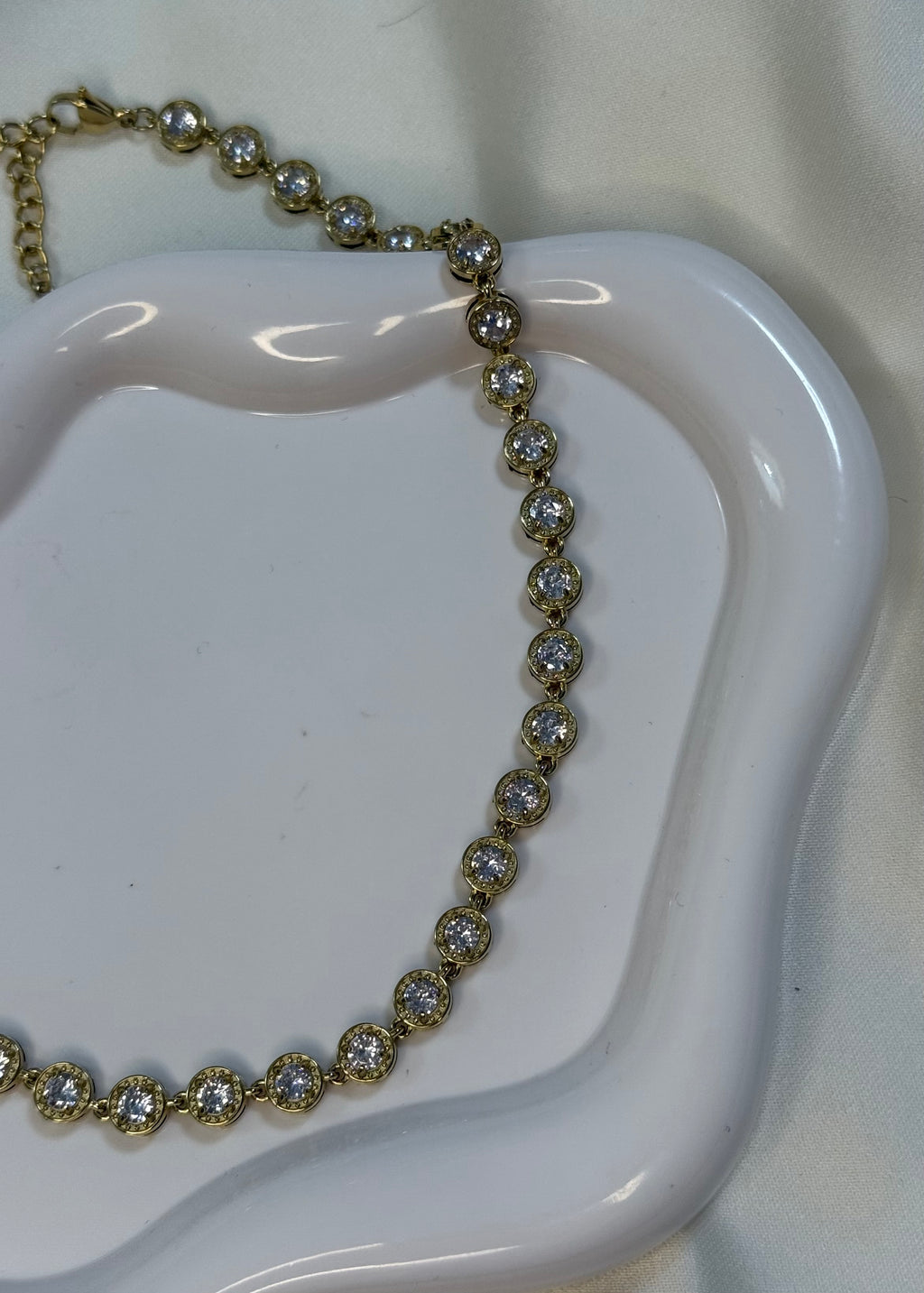 Collana con zirconcini gold (simil Swarovski )