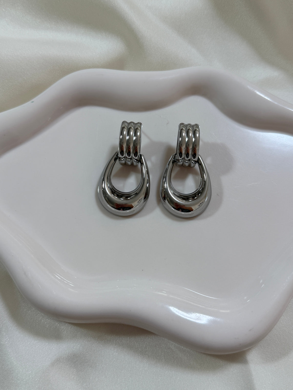 Orecchìni mezze lune silver