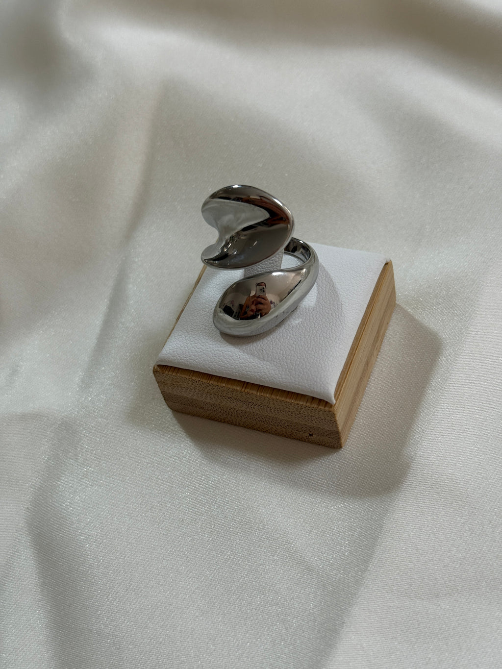 Anello foglia silver