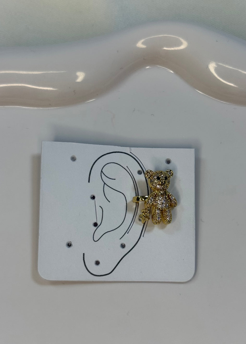 Earcuff orsetto brillantinato