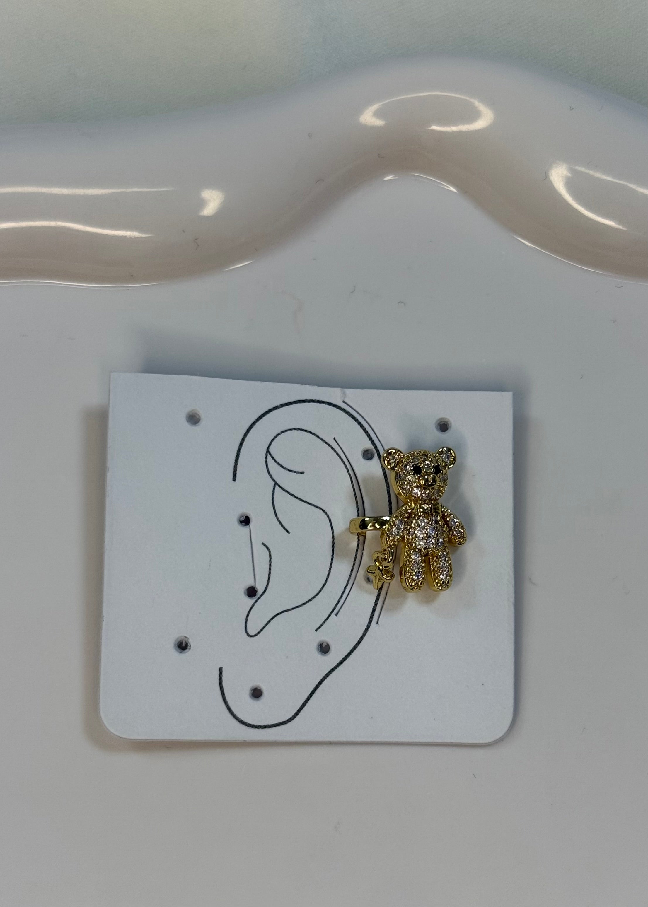 Earcuff orsetto brillantinato