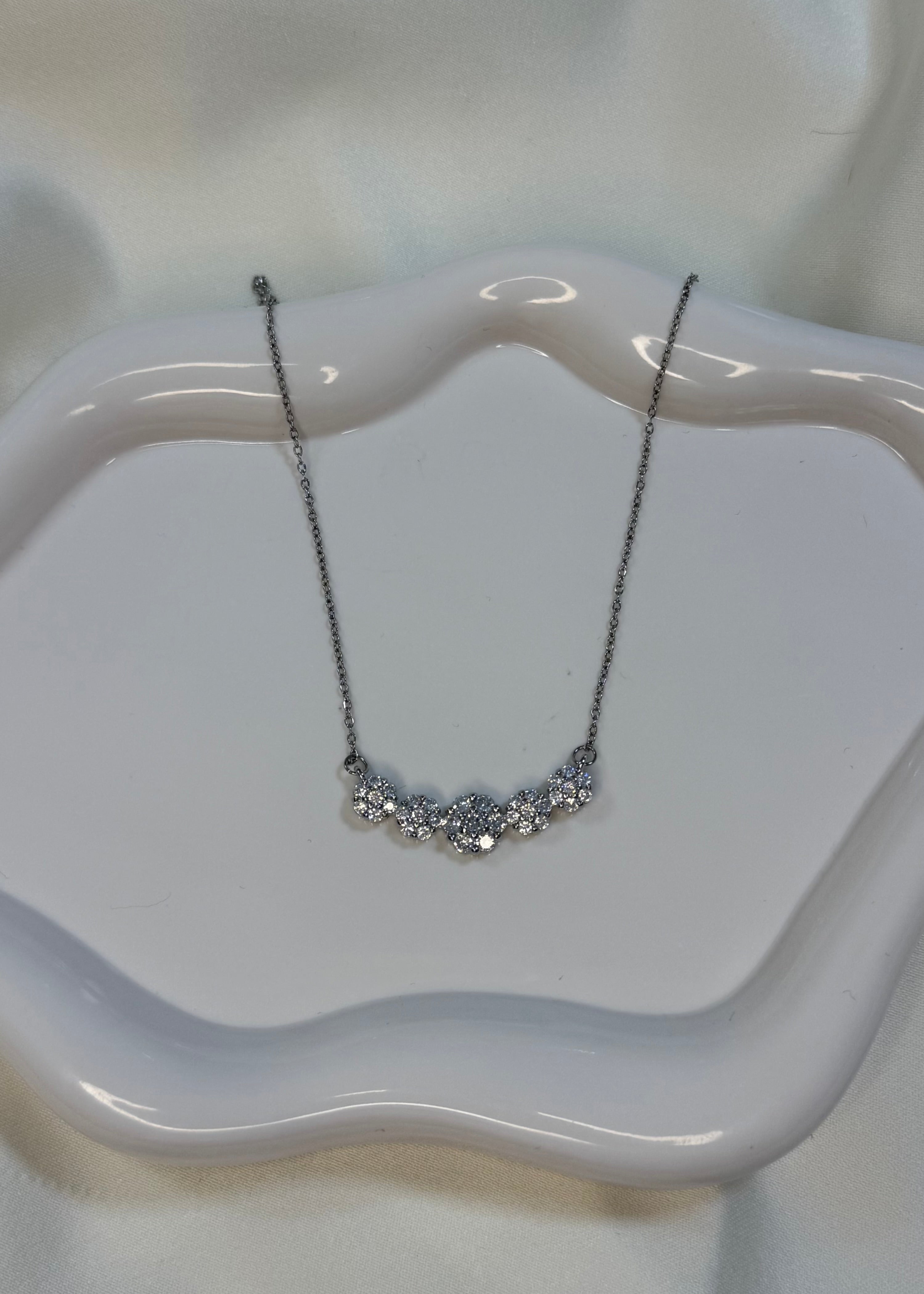 Collana Five flowers silver