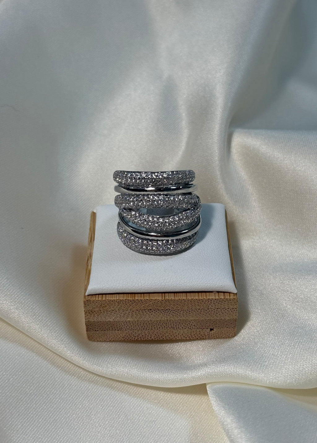 Fascia big silver e brillantini