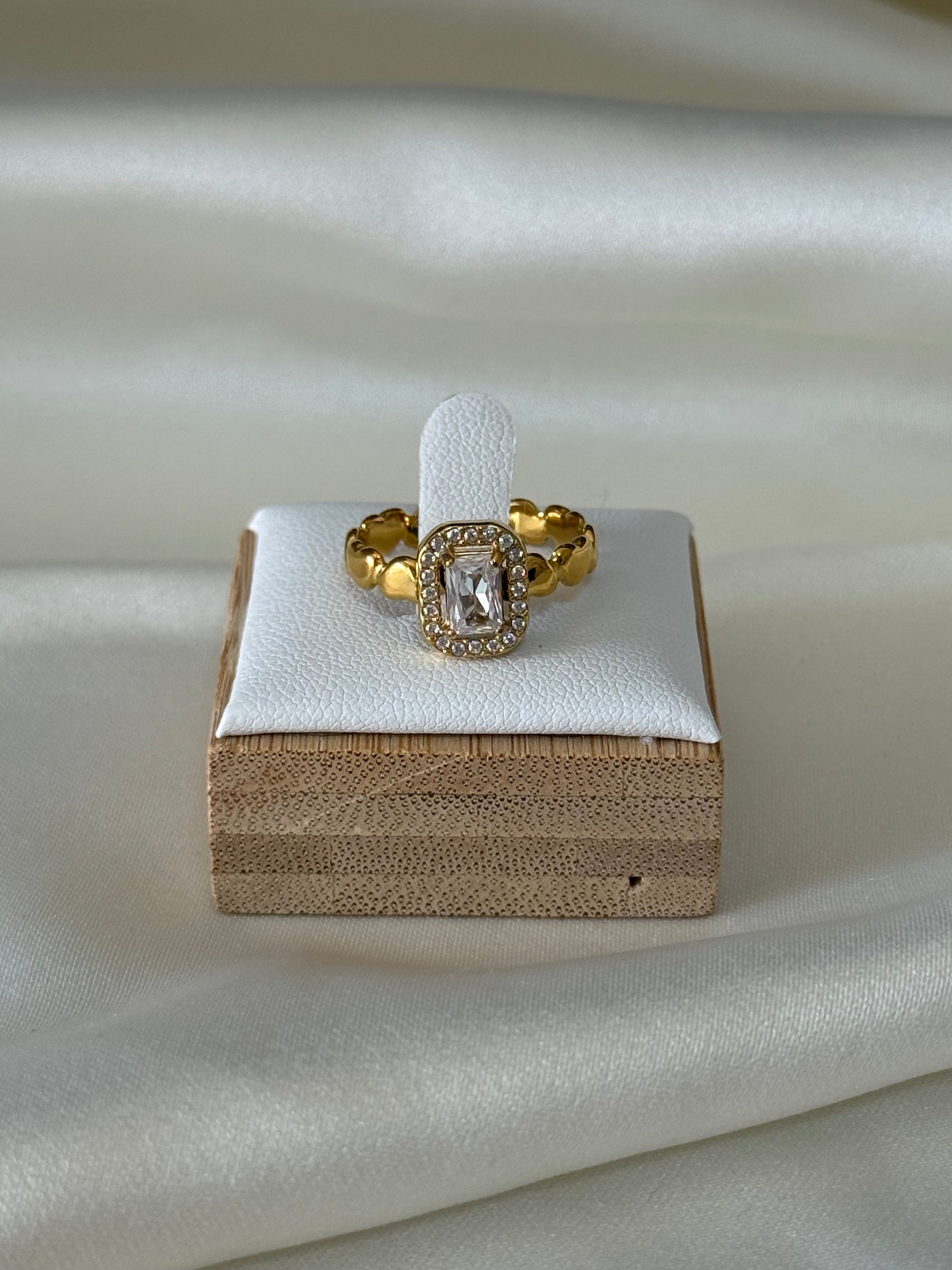 Anello “diamond heart” gold