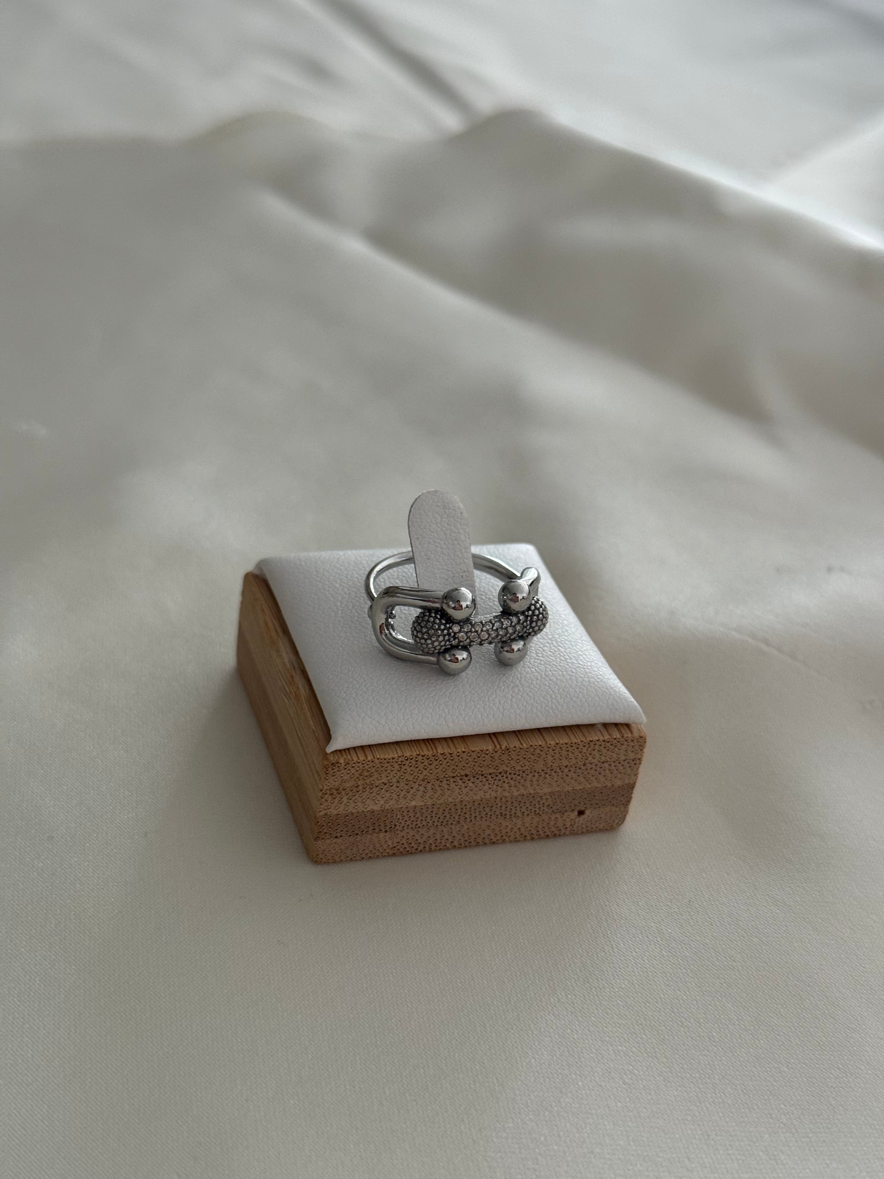 Anello catena silver