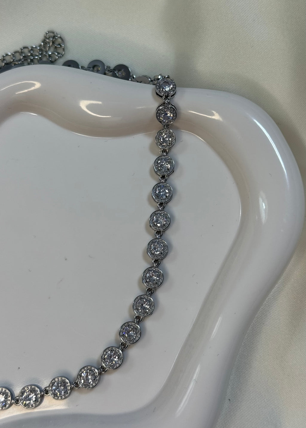 Collana con zirconcini silver (simil Swarovski)
