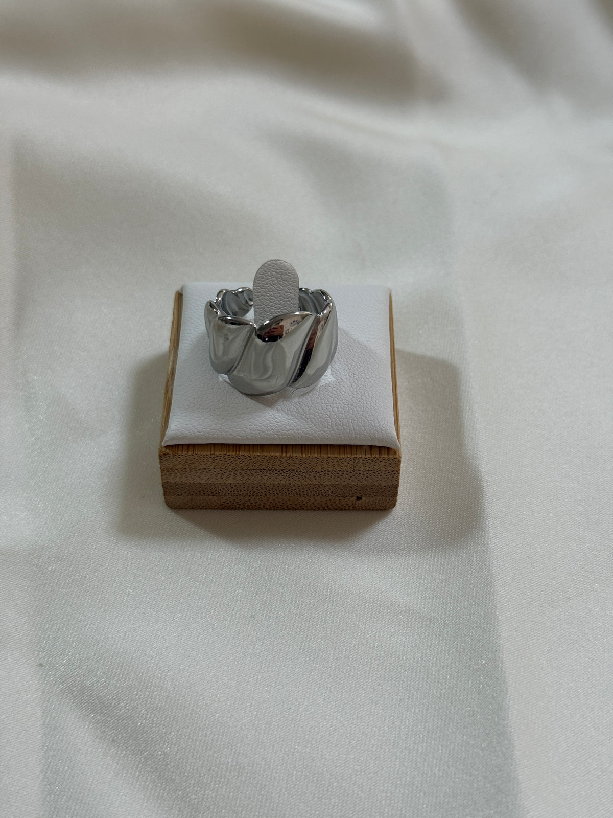 Anello croissant silver