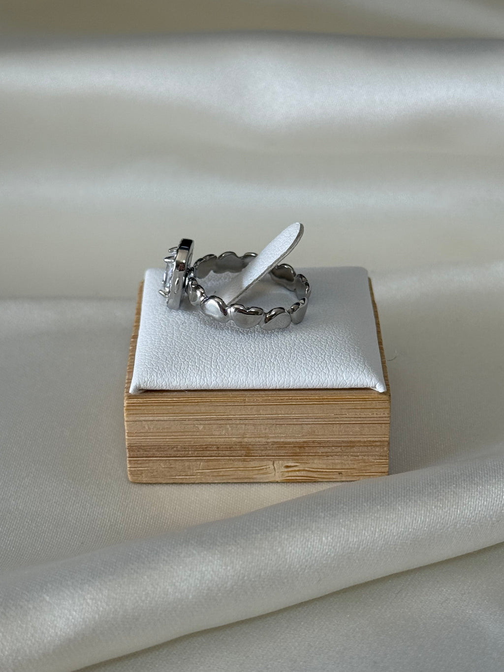 Anello “diamond heart” silver
