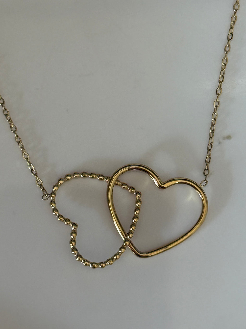 Collana “double heart” gold