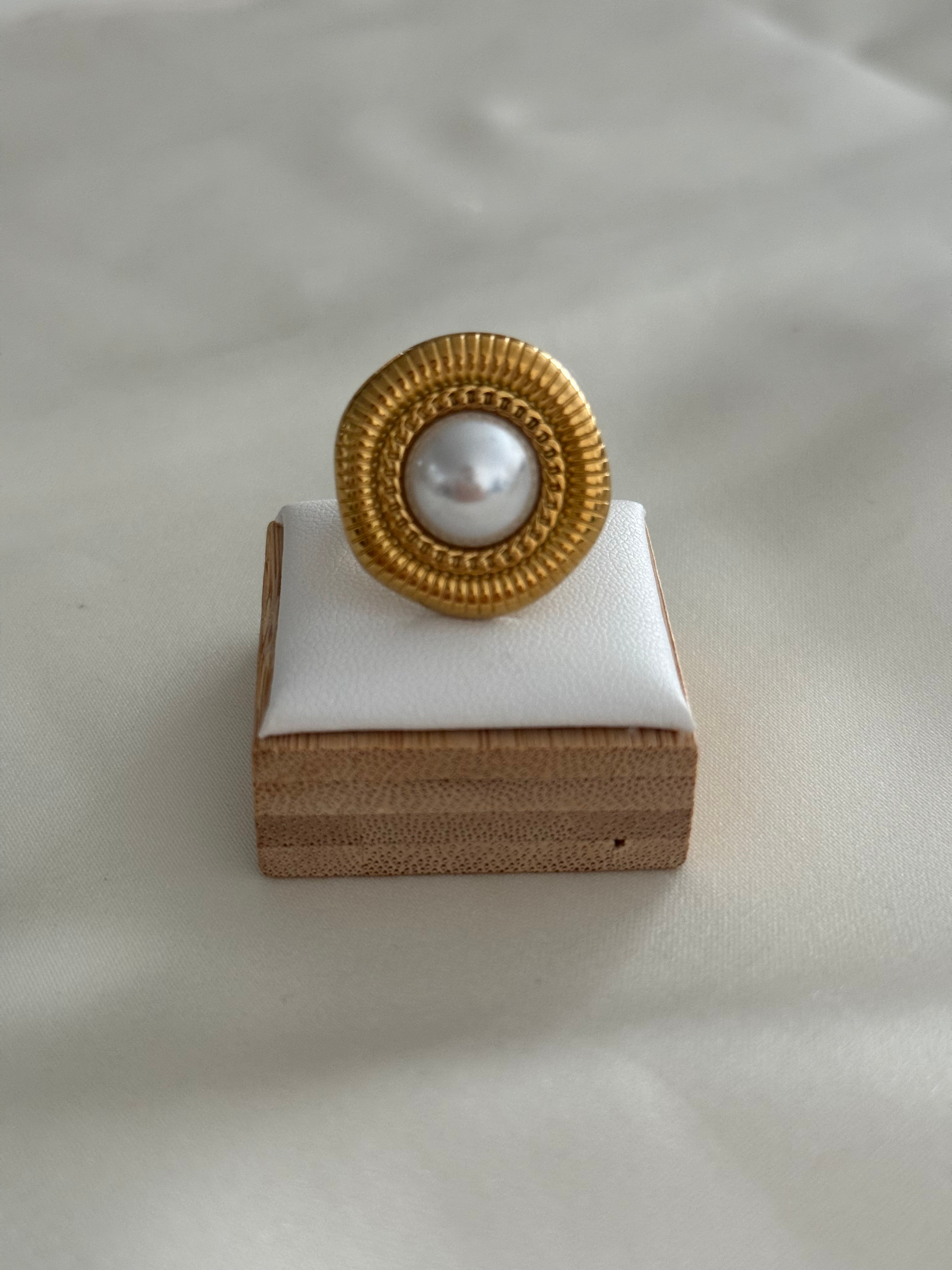 Anello perla gold