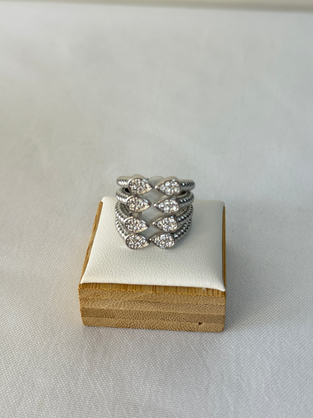 Anello fascia V silver