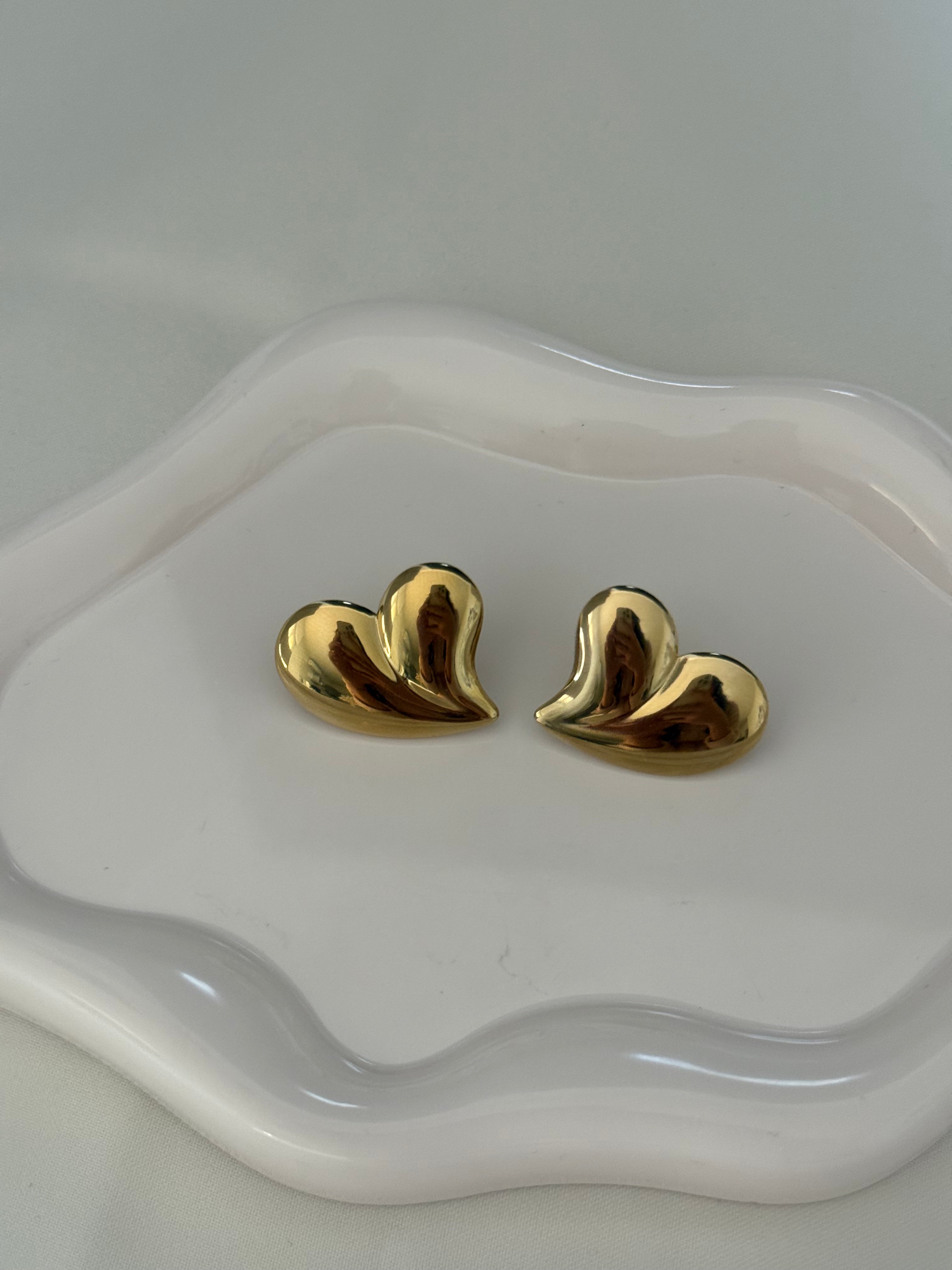 Orecchini heart gold