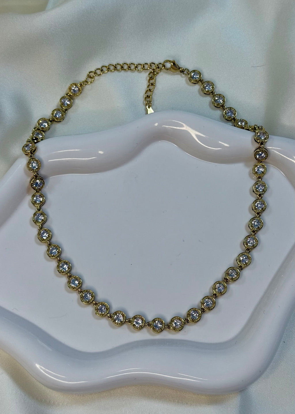 Collana con zirconcini gold (simil Swarovski )