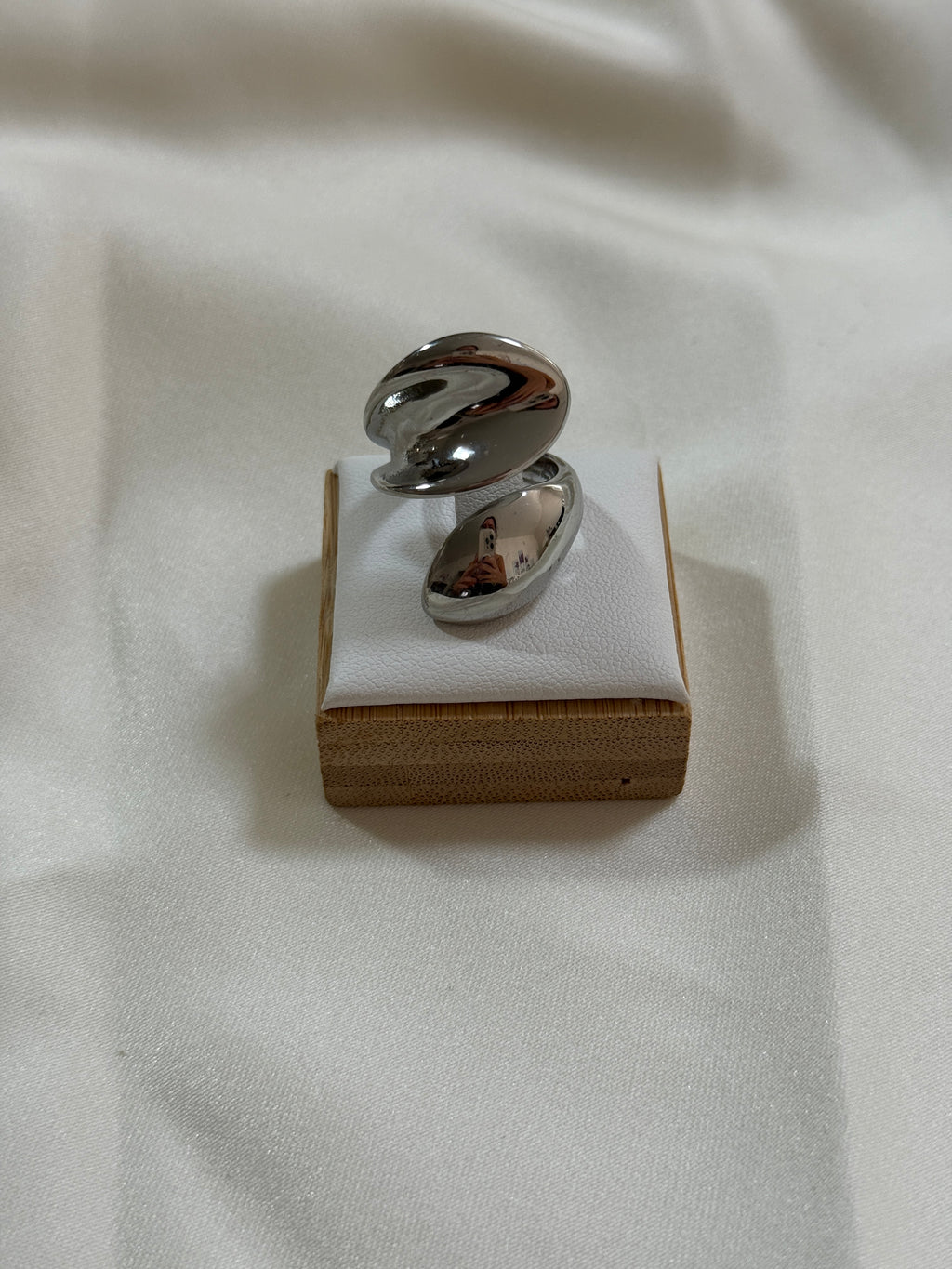 Anello foglia silver
