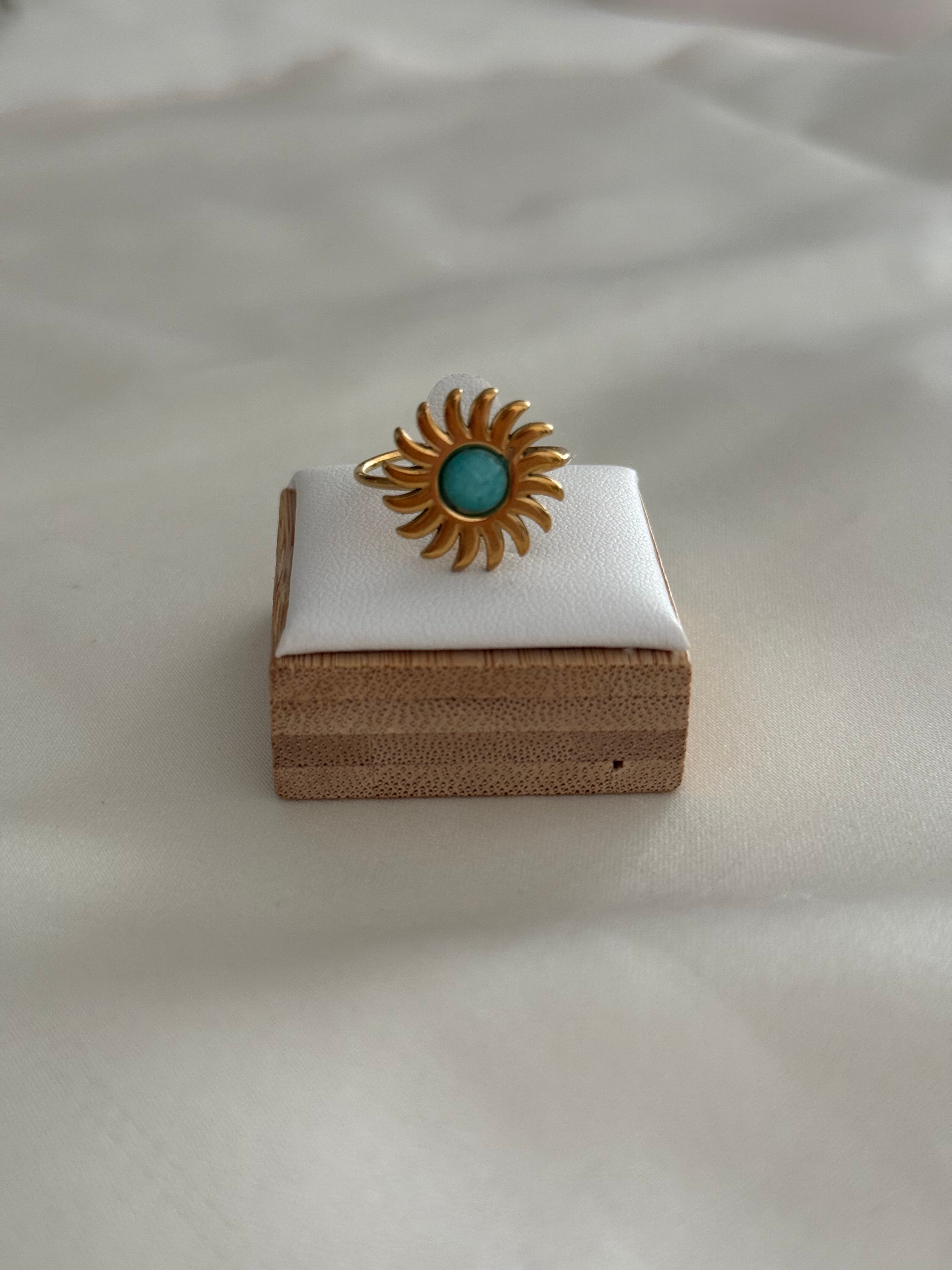 Anello sole azzurro