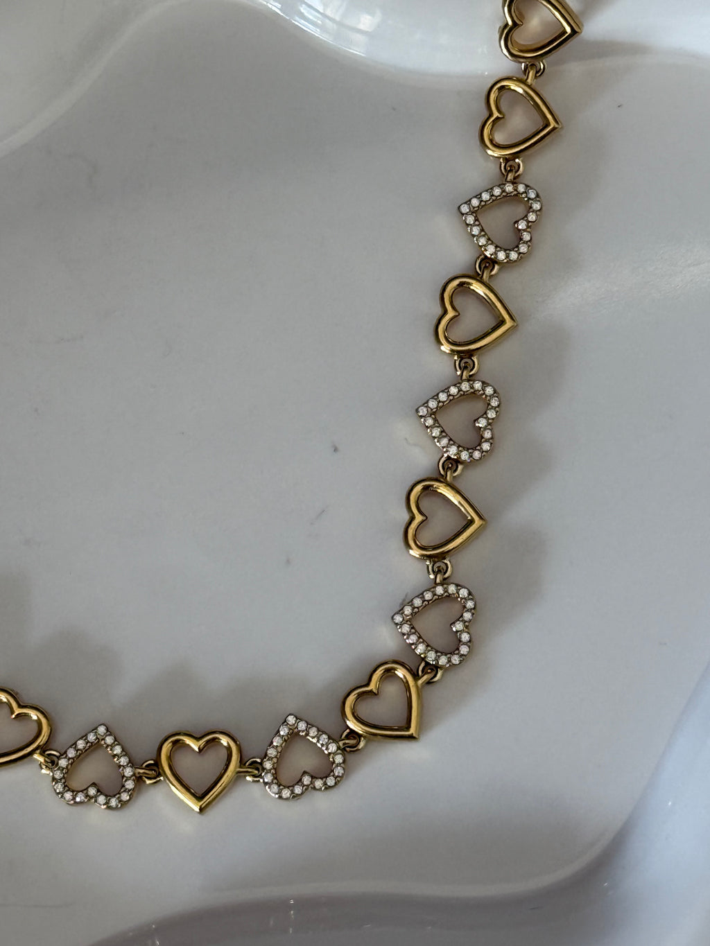 Collana “catena di cuori” gold