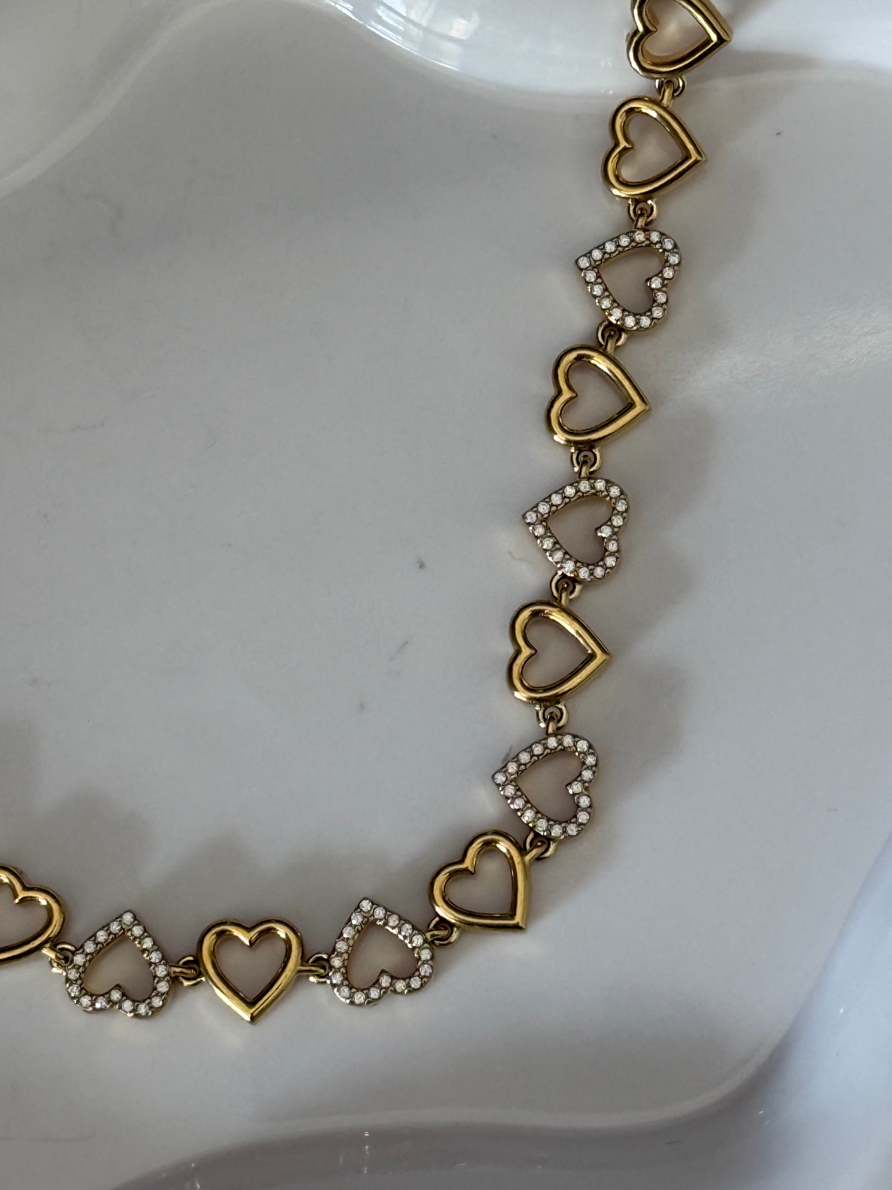 Collana “catena di cuori” gold