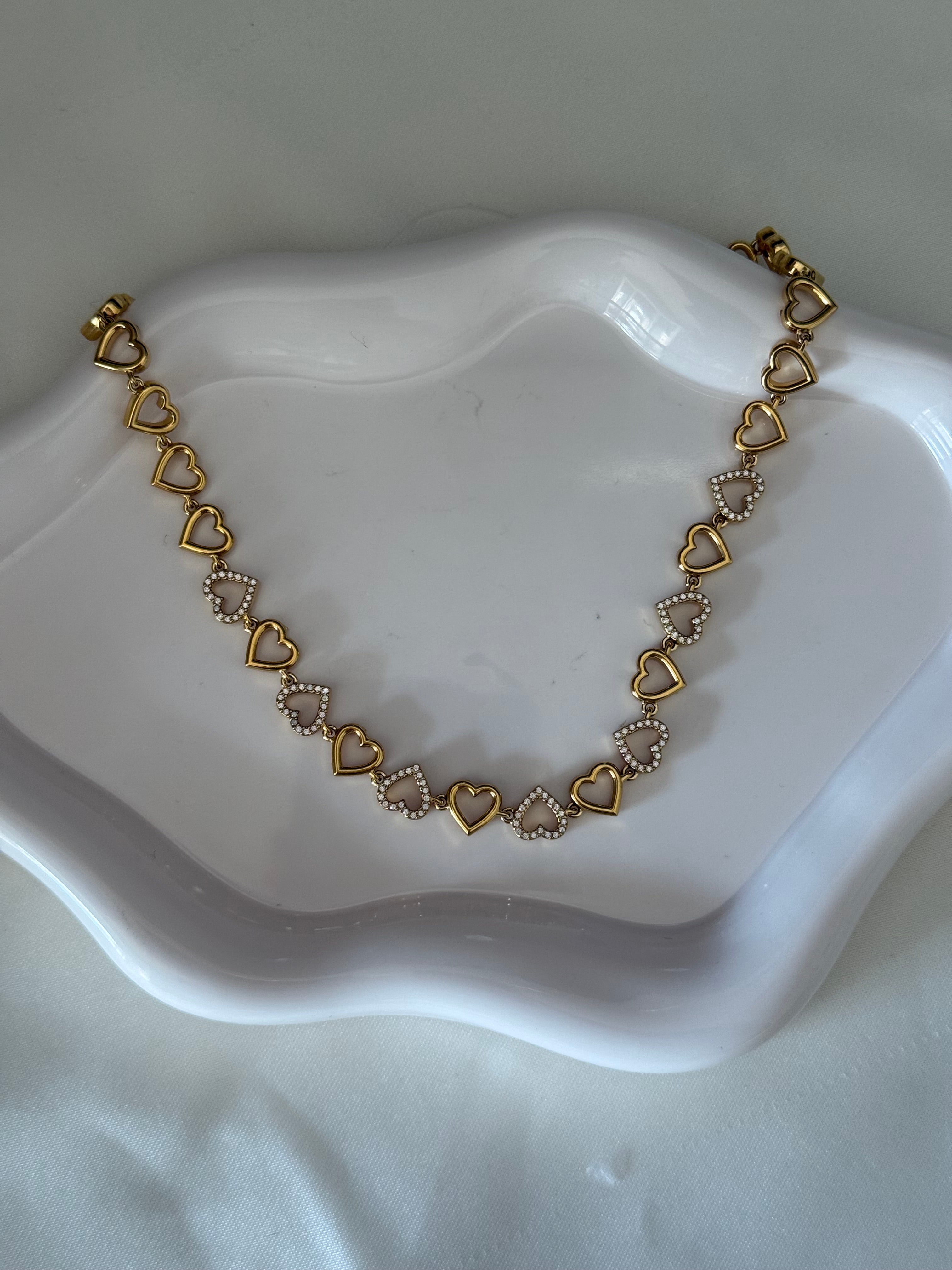 Collana “catena di cuori” gold