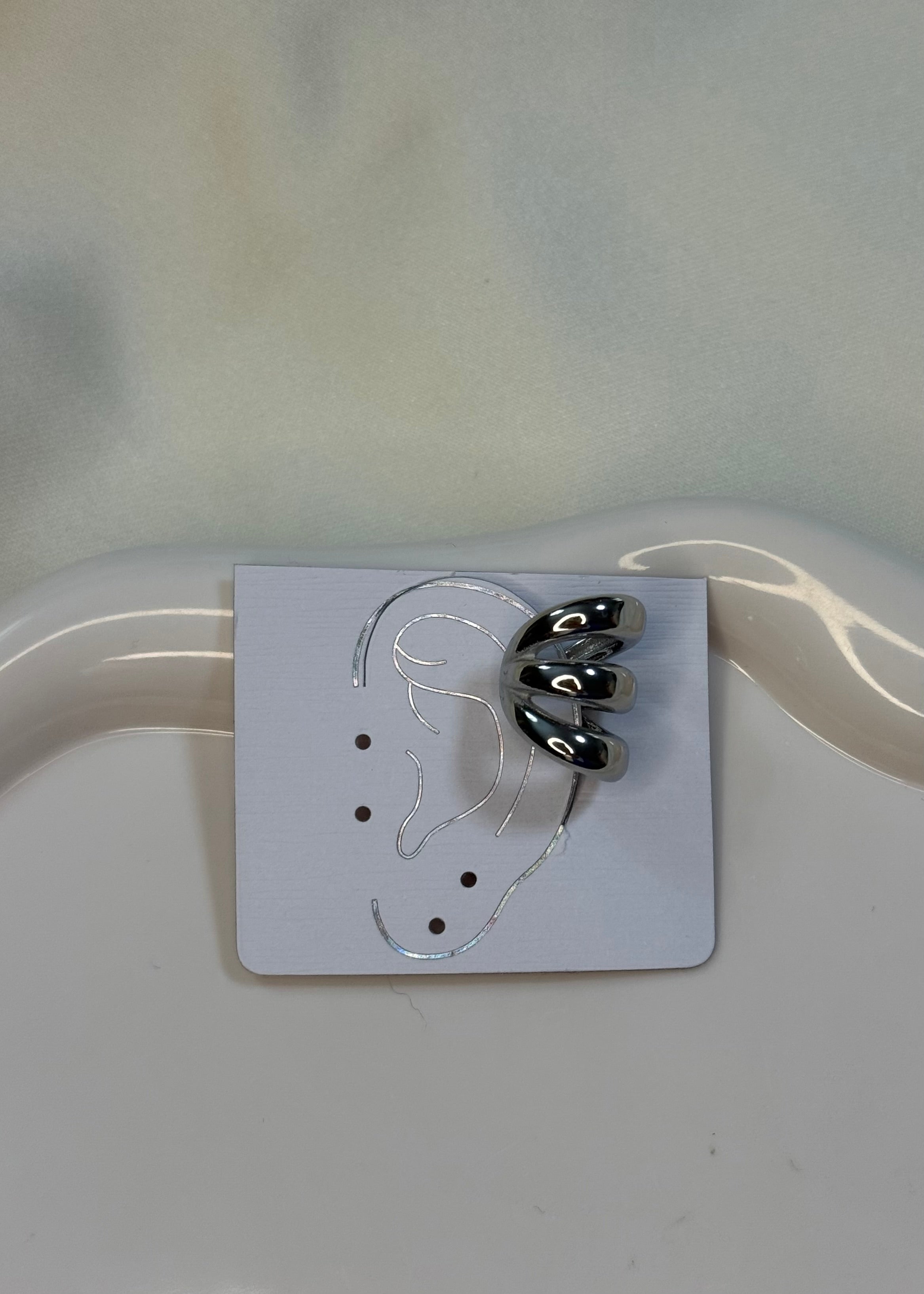 Earcuff silver chunky