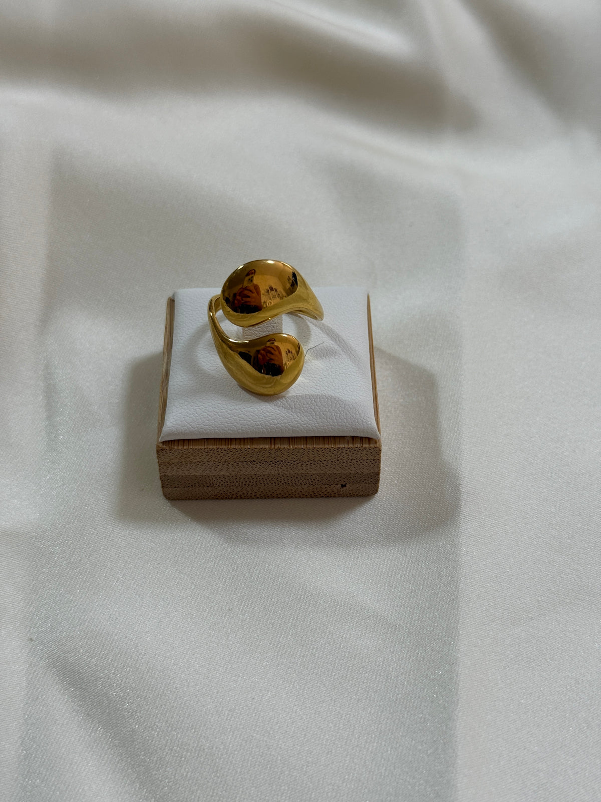 Anello foglia gold