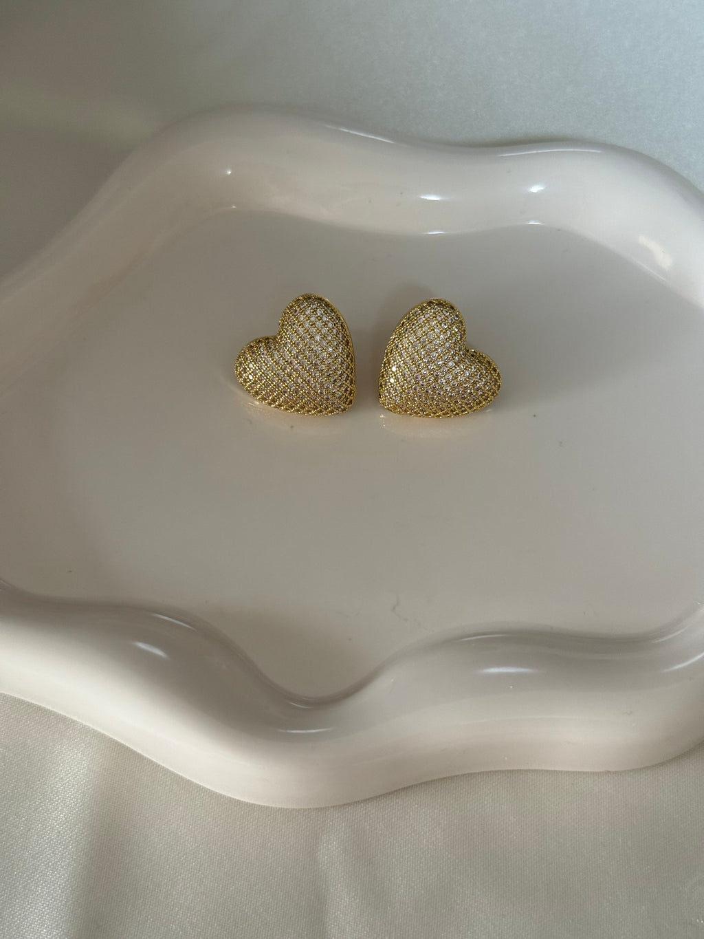 Orecchini “diamond heart” gold
