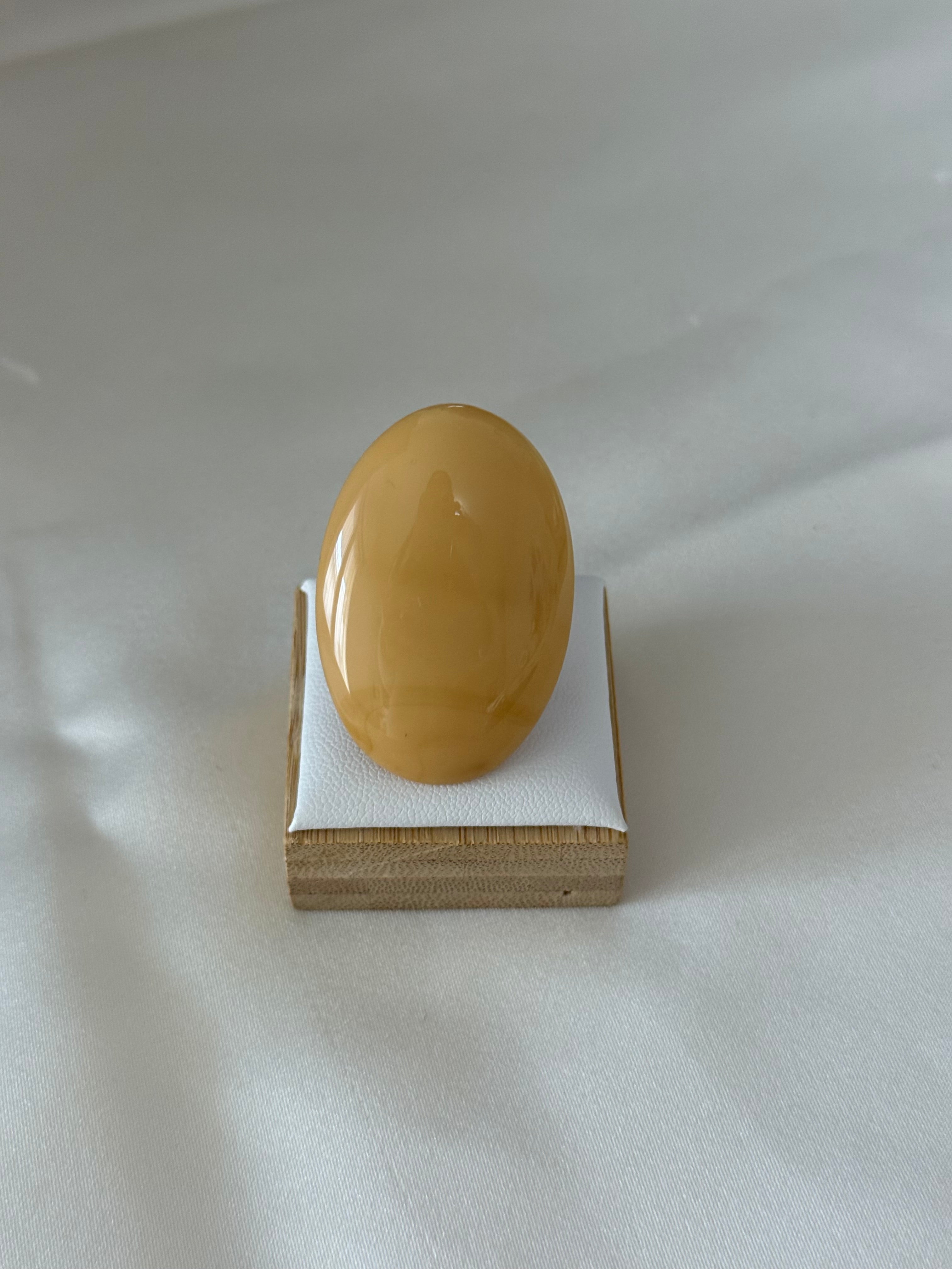 Anello ovale cammello