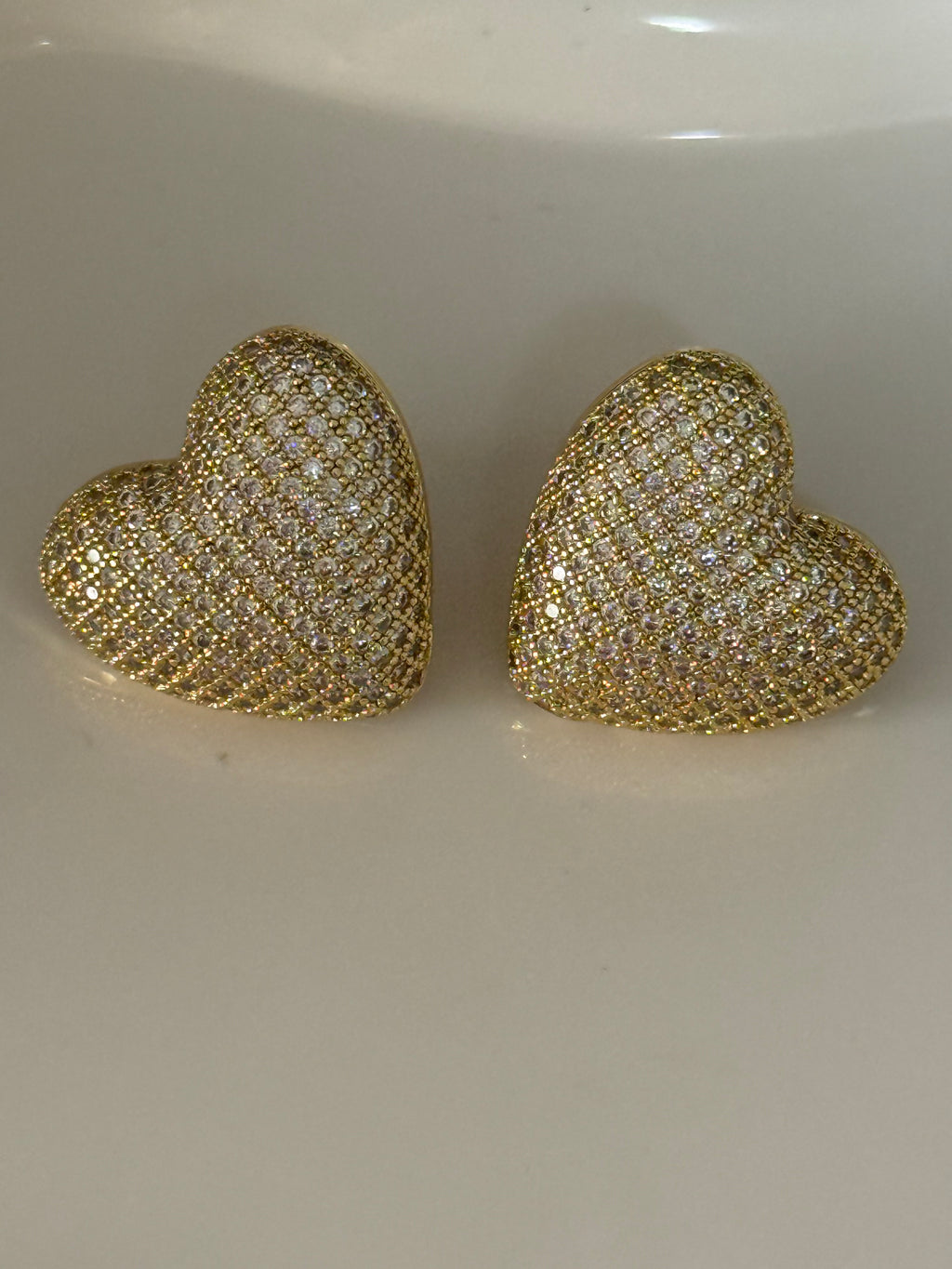 Orecchini “diamond heart” gold